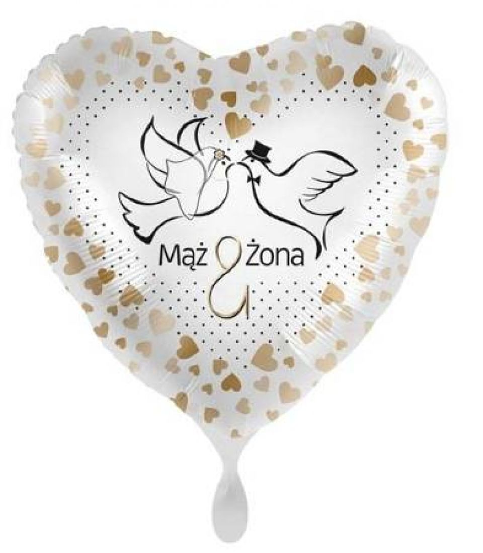 Zdjęcie produktu Balon foliowy serce "Mąż & Żona" nr 1 