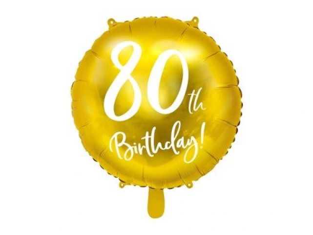 Zdjęcie 1 Balon foliowy okrągły "80th Birthday"