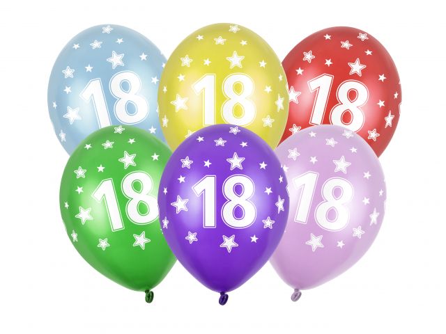 Zdjęcie 1 Balony pastelowe z nadrukiem "18"