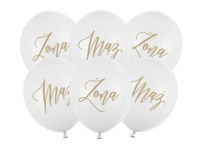 Zdjęcie 1 Balony pastelowe z nadrukiem "Mąż, Żona"