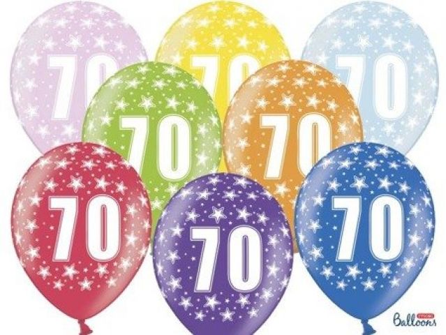 Zdjęcie 1 Balony metalizowane z nadrukiem "70"