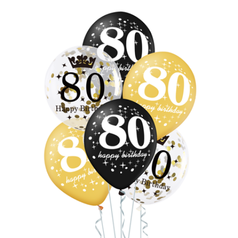 Zdjęcie 1 Balony pastelowe z nadrukiem "80"