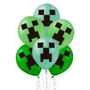 Zdjęcie produktu Balony pastelowe z nadrukiem "Minecraft" nr 1 