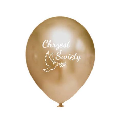Zdjęcie 1 Balony pastelowe z nadrukiem "chrzest święty"