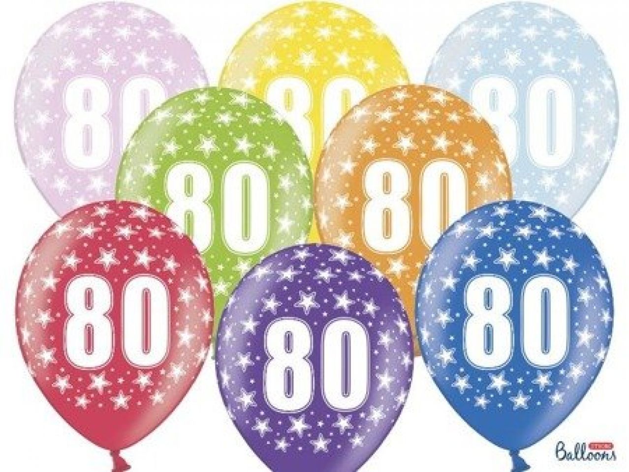 Zdjęcie produktu Balony metalizowane z nadrukiem "80" nr 1 