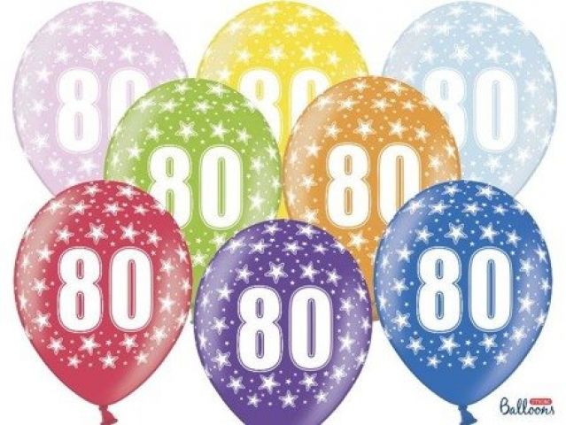 Zdjęcie 1 Balony metalizowane z nadrukiem "80"