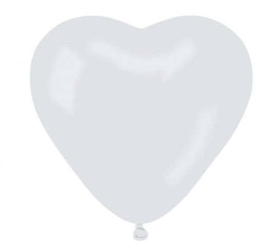 Zdjęcie 1 Balon gumowy serce białe małe