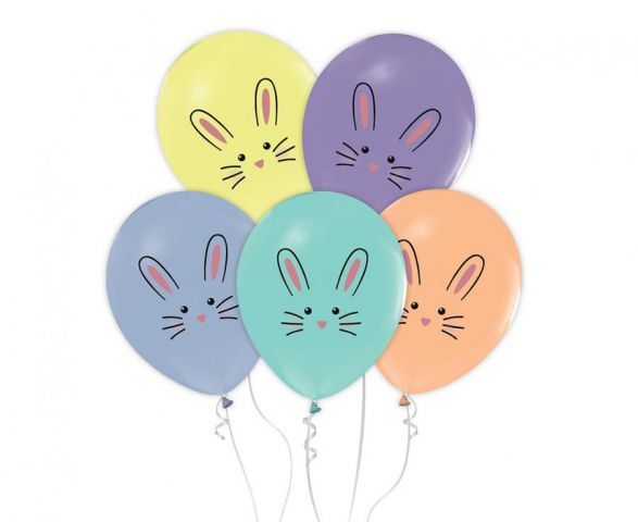 Zdjęcie 1 Balony pastelowe z króliczkiem