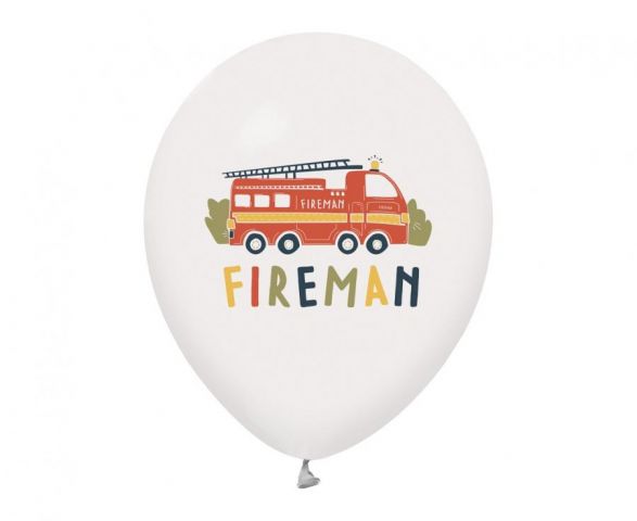 Zdjęcie 1 Balony pastelowe z nadrukiem "Fireman"