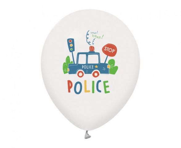 Zdjęcie 1 Balony pastelowe z nadrukiem "Police"