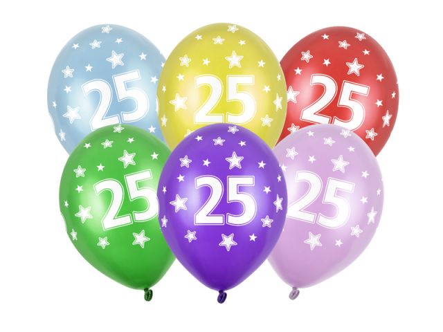 Zdjęcie 1 Balony metalizowane z nadrukiem "25"