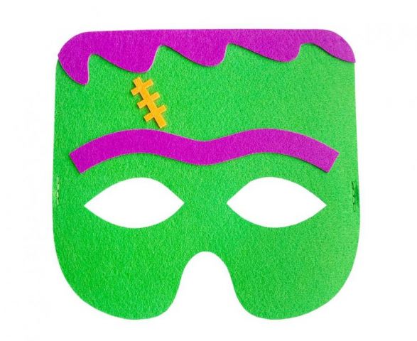 Zdjęcie 1 Maska filcowa zielony potwór