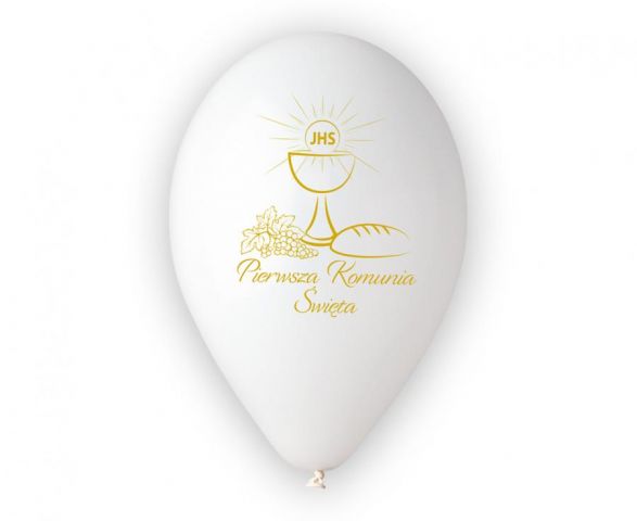 Zdjęcie 1 Balony pastelowe z nadrukiem Pierwsza Komunia Święta