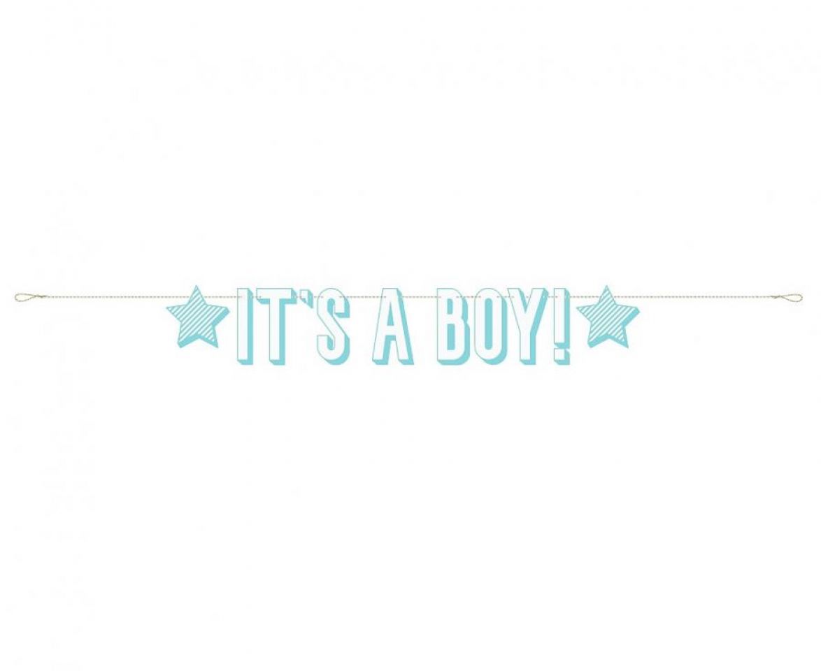 Girlanda papierowa "It's a boy"