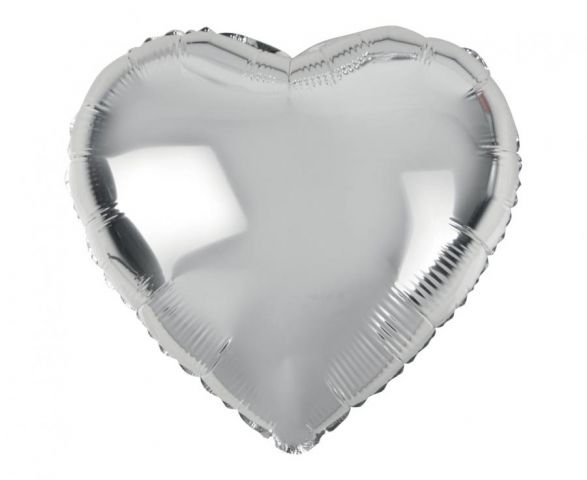 Zdjęcie 1 Balon foliowy serce srebrne