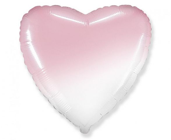 Zdjęcie 1 Balon foliowy serce biało-różowe
