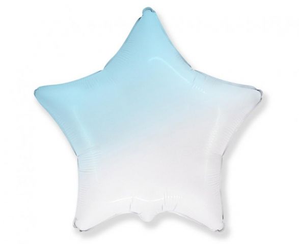 Zdjęcie 1 Balon foliowy gwiazda biało-niebieska
