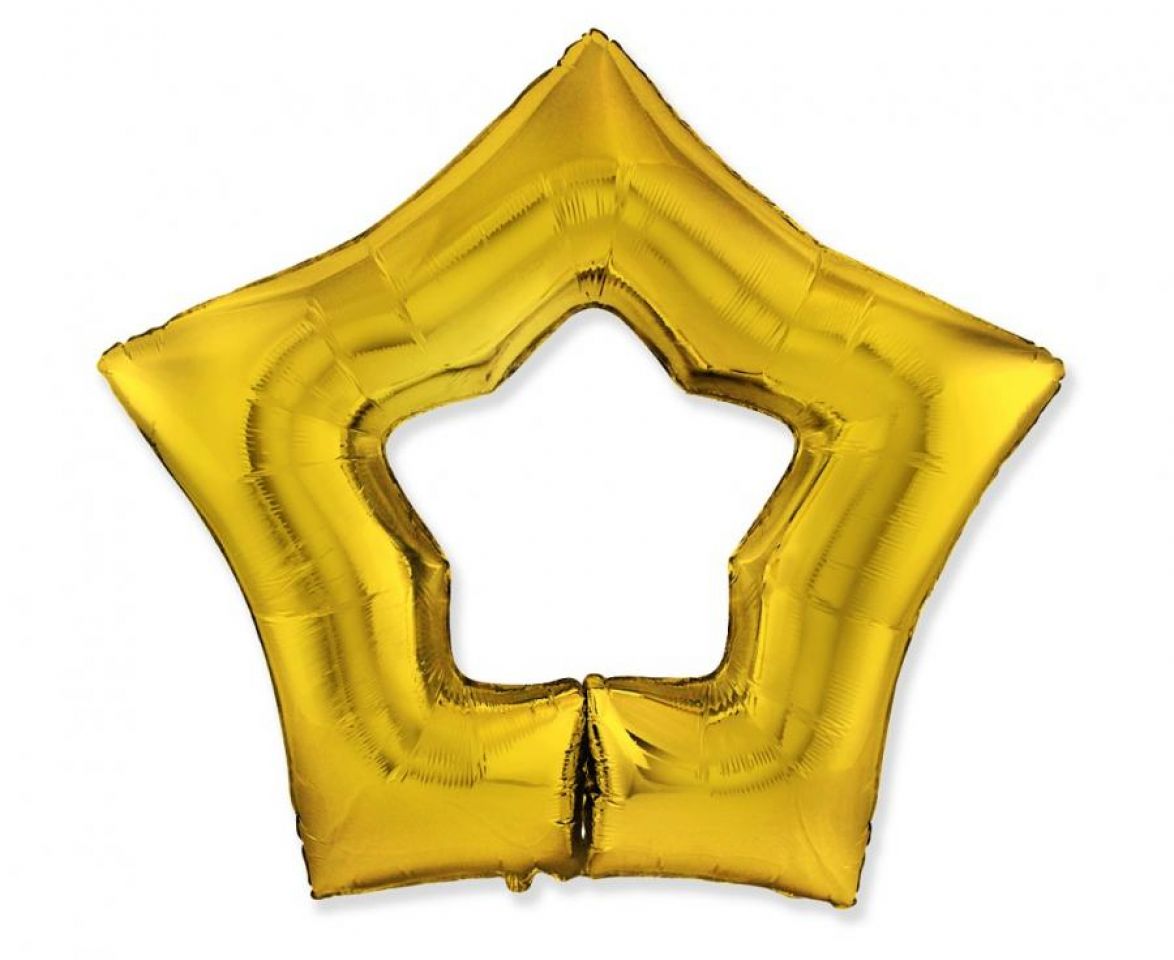 Balon foliowy gwiazda rama złota