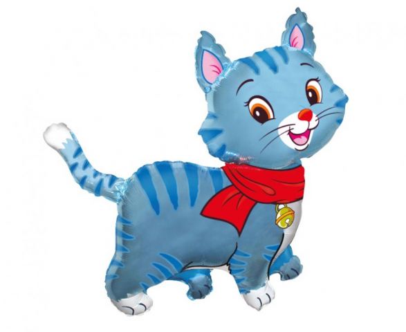 Zdjęcie 1 Balon foliowy kot niebieski