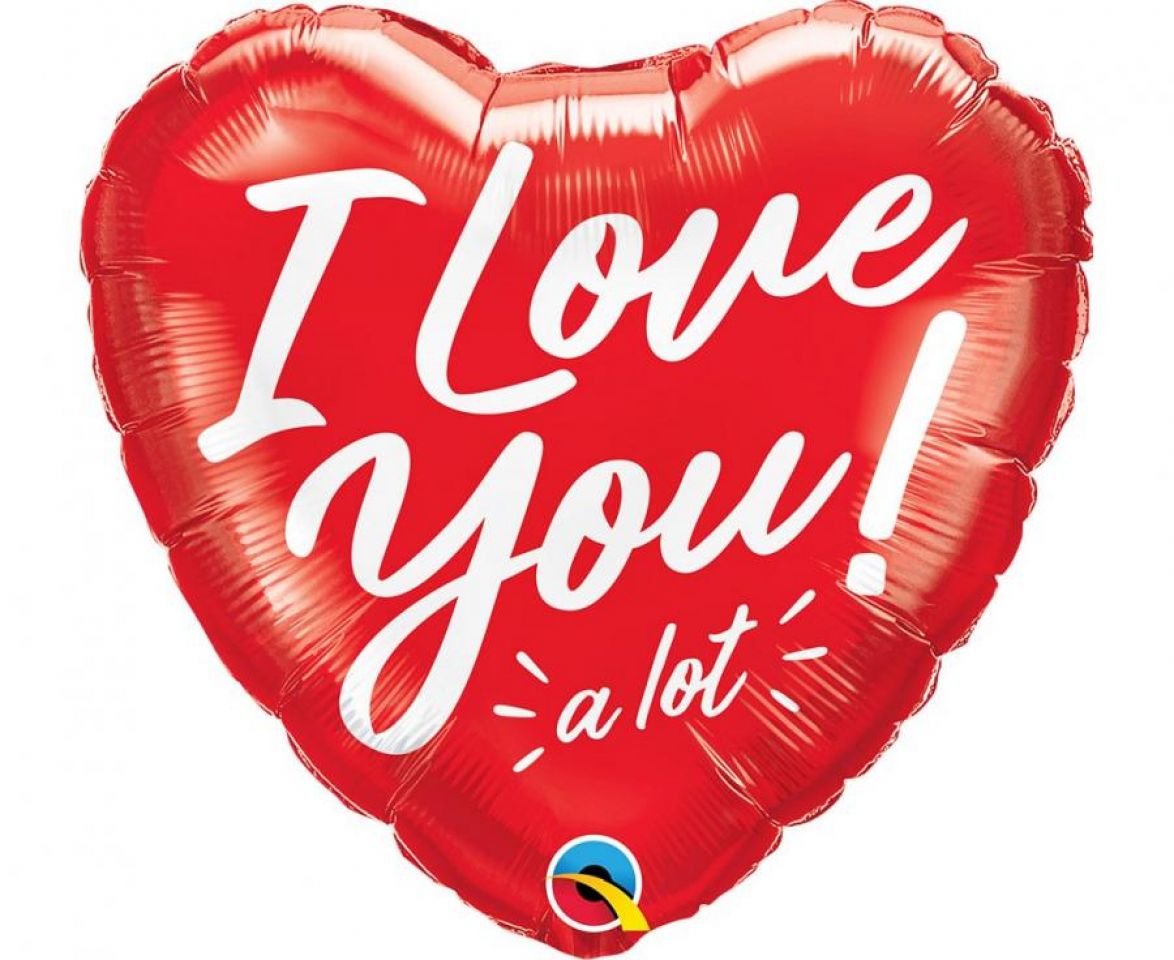 Balon foliowy serce czerwone "I love you a lot"