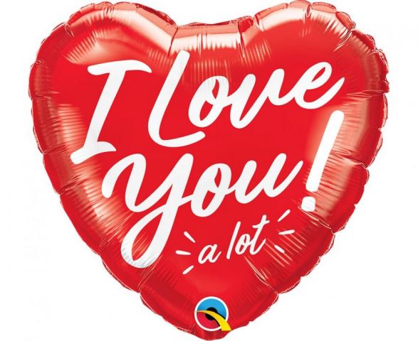 Zdjęcie 1 Balon foliowy serce czerwone "I love you a lot"