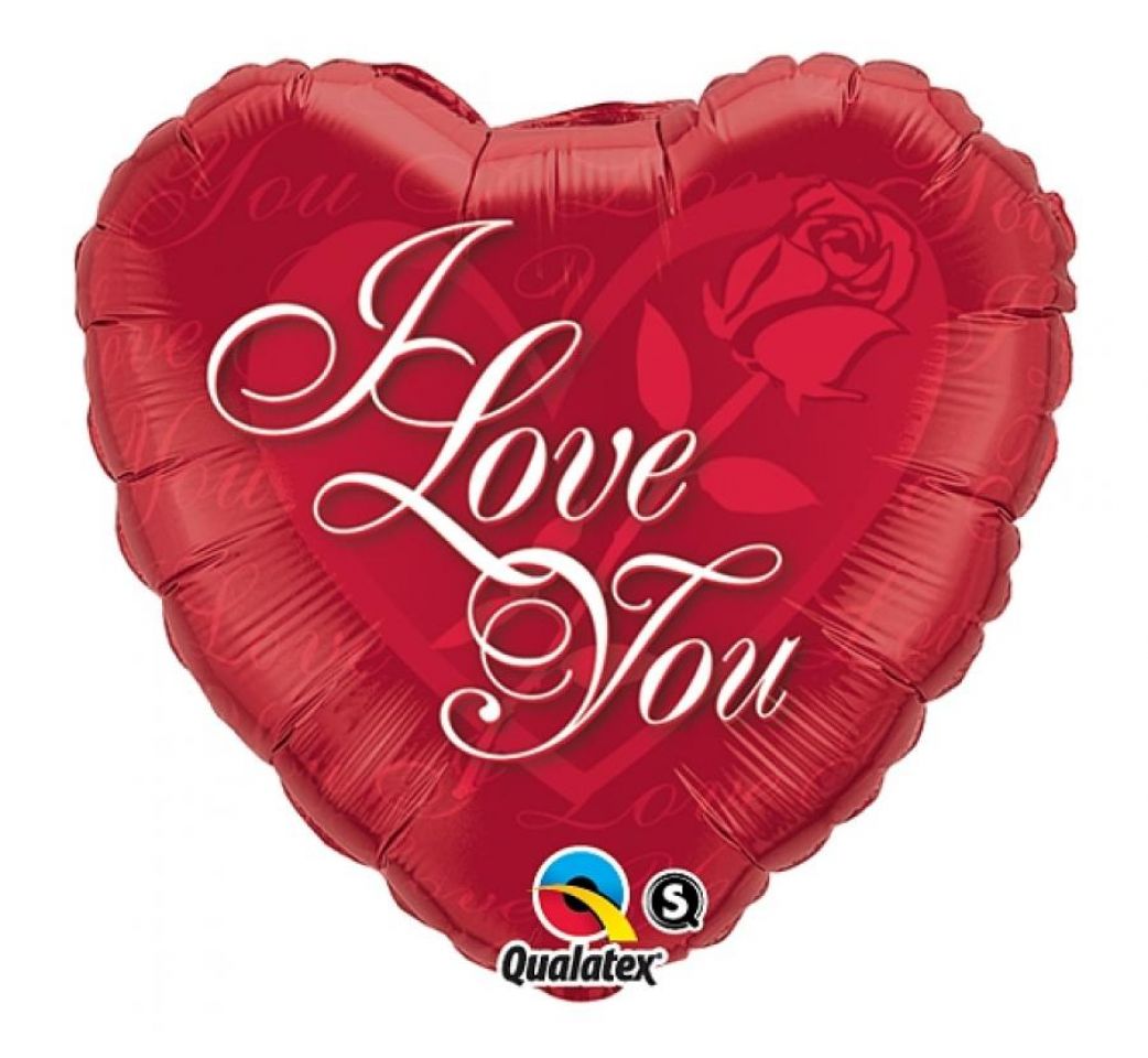 Balon foliowy serce czerwone "I love you"