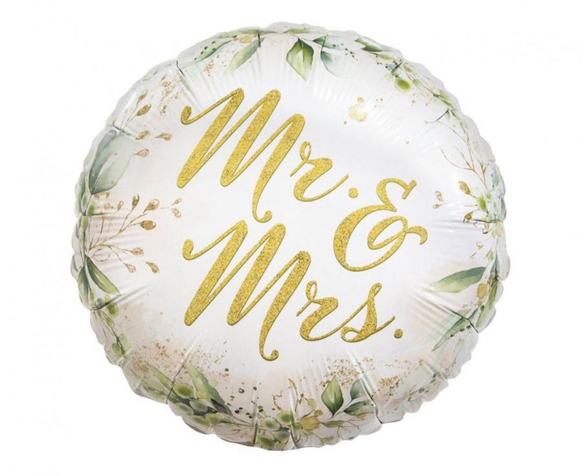 Zdjęcie produktu Balon foliowy okrągły "Mr&Mrs" nr 1 