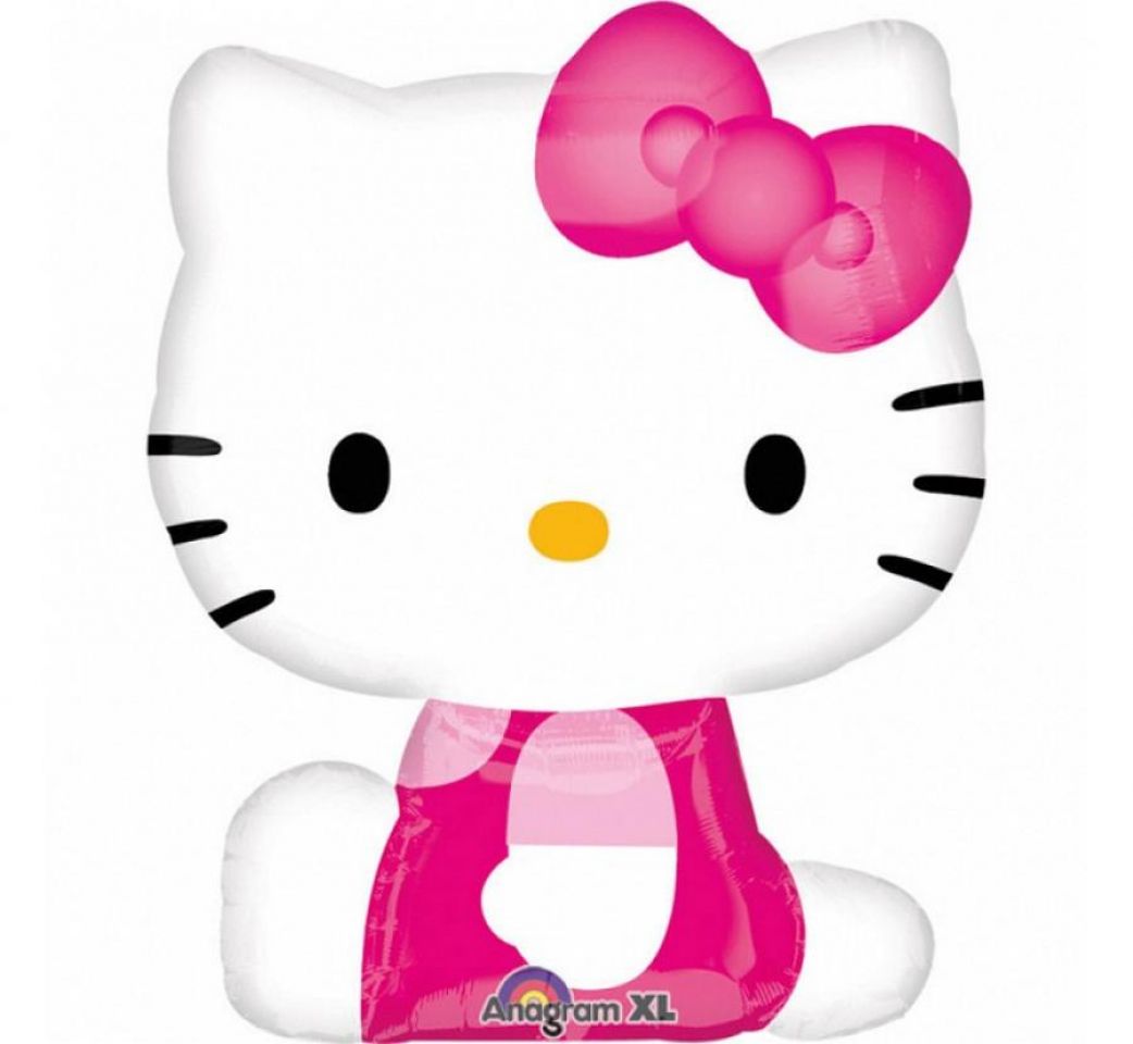 Zdjęcie produktu Balon foliowy Hello Kitty XL różowa z kokardą nr 1 