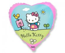 Zdjęcie produktu Balon foliowy serce Hello Kitty w ogródku nr 1 