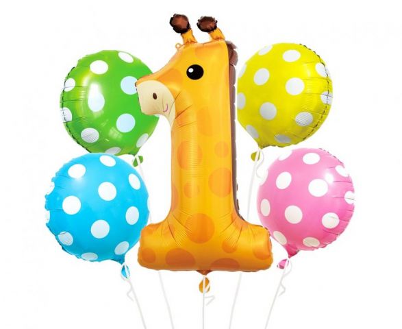 Zdjęcie 1 Balony foliowe zestaw żyrafa
