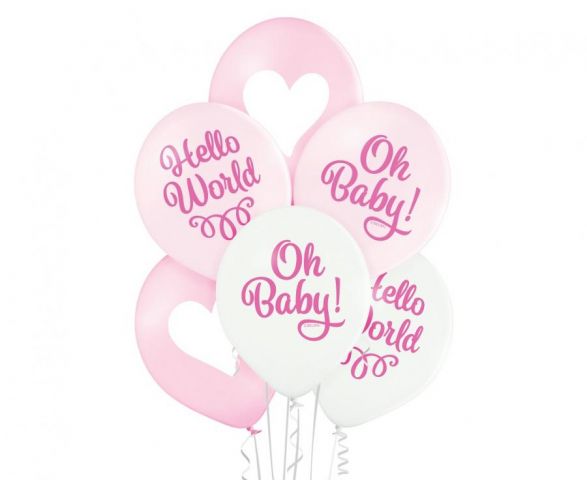 Zdjęcie 1 Balony pastelowe z nadrukiem na narodziny dziecka