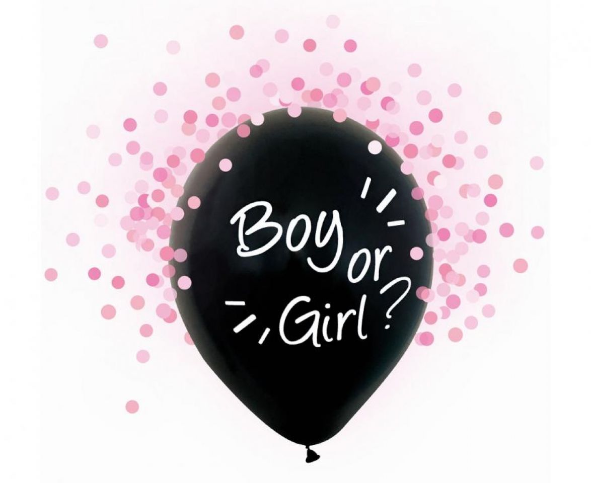 Balony gumowe z nadrukiem "Boy or Girl?"