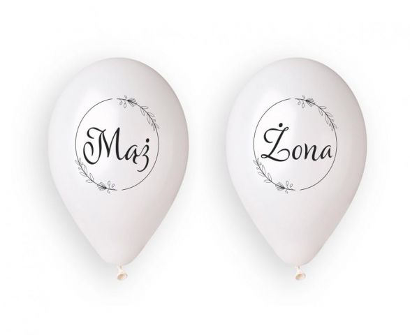 Zdjęcie 1 Balony pastelowe z nadrukiem "Żona","Mąż"