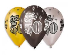 Zdjęcie produktu Balony metalizowane z nadrukiem "50" nr 1 